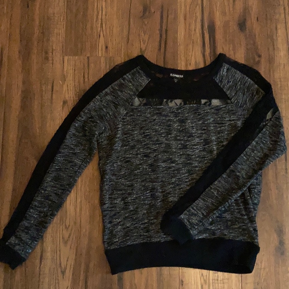Express lace sweatshirt